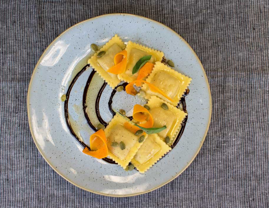 Butternut Squash Ravioli with Brown Butter and Sage